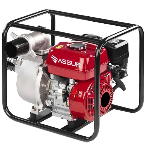 Assur ASR748 Profesyonel 3 inç Benzinli Su Pompası Motoru (Kırmızı)