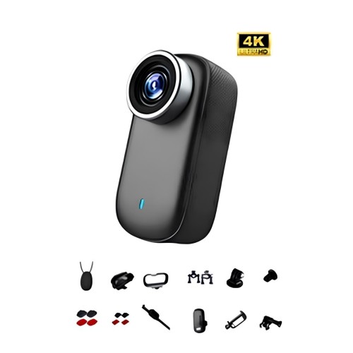 CASTU H88 Mini 4K WiFi Giyilebilir Manyetik Aksiyon Kamerası 32GB Hafıza Kartlı Set