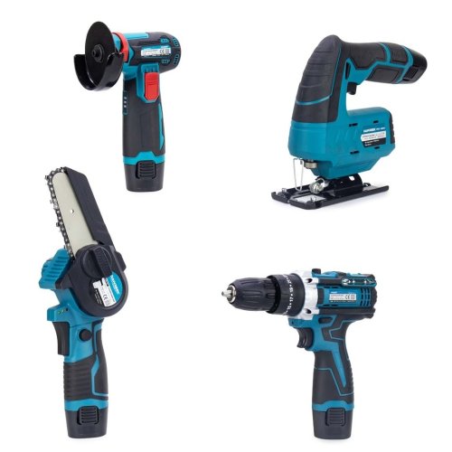 Dawreek BT0203 4lü Mini Set MK (Mini Testere+ Avuç Taşlama+ Akülü Vidalama + Dekupaj)