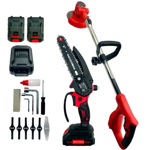 Haktaş HKT1060 2li Bahçe Seti Çift Akülü - Şarjlı Tırpan + Dal Budama Testere 15cm