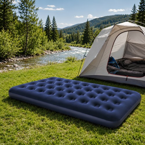 Inflatable Mattress KMP226 İki Kişilik Kamp ve Seyahat Şişme Yatağı