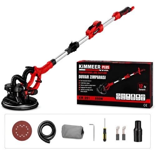 Kimmer Plus KM-091 Duvar ve Tavan Zımpara Makinesi 880W