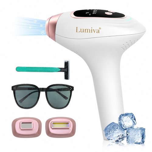 Lumiva LV001 Buz Soğutmalı Ev Tipi IPL Lazer Epilasyon Cihazı 9 Seviye 3 Mod 2 Başlık Cilt Gençleştirme ve Akne Azaltma Modu