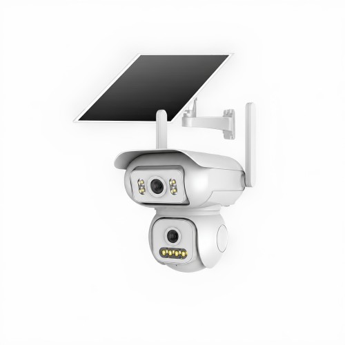 ONQAM ON-W2 Çift Kameralı Güneş Panelli AOV Kayıtlı Wi-Fi Uzaktan Bağlatılı 360 Derece Güvenlik Kamerası