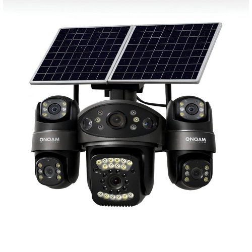Onqam P ONSG4484 4G Kamera 4 Lens 3MP AOV Güneş Enerjili SIM Kartlı Güvenlik Kamerası