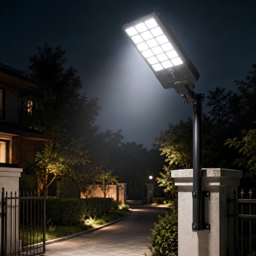 Panther PT-L258 200W Solar Enerjili Hareket Sensörlü Profesyonel Dış Mekan Aydınlatma