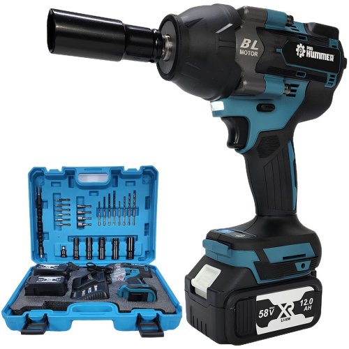 Prohummer PH241 Çift Akülü 1100 Newton 58Vf Somun Sıkma Sökme Makina Seti (Mavi)