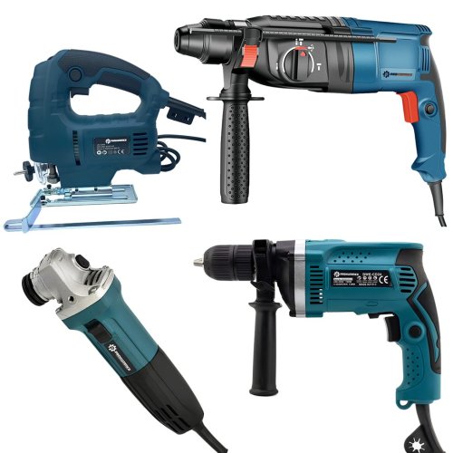 Prohummer Ph262 Elektrikli 4 lü Grup Seti Kırıcı Delici + 13mm Darbeli Vidalama Matkap + 125mm Avuç Taşlama + Dekupaj Testere