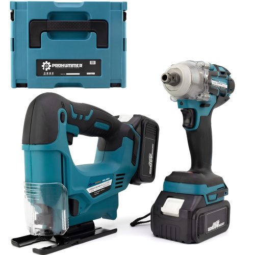 Prohummer PH269 Akülü Kömürsüz 2li Set Ayarlanabilir Dekupaj Testere ve 350Nm Somun Sıkma Sökme 36V 5ah (Mavi)