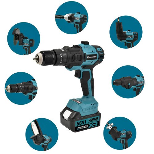 Prohummer PH274 Multievo Akülü 7 Başlıklı Kömürsüz Set Çok Amaçlı Şarjlı Set Takımı 58Vf