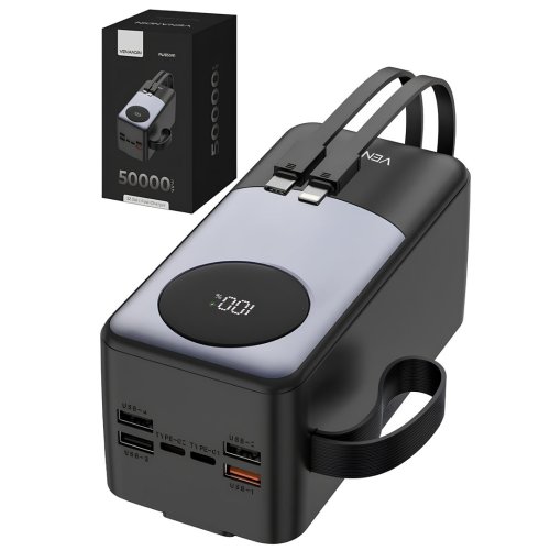 Venandin Opulix PWB50A1 50.000 mAh 22.5W Hızlı Şarj Powerbank – 6 Port, Entegre Kablolu, LED Göstergeli Dev Kapasite